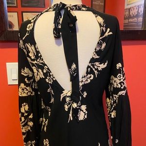 Navy and white floral Know Sisters dress